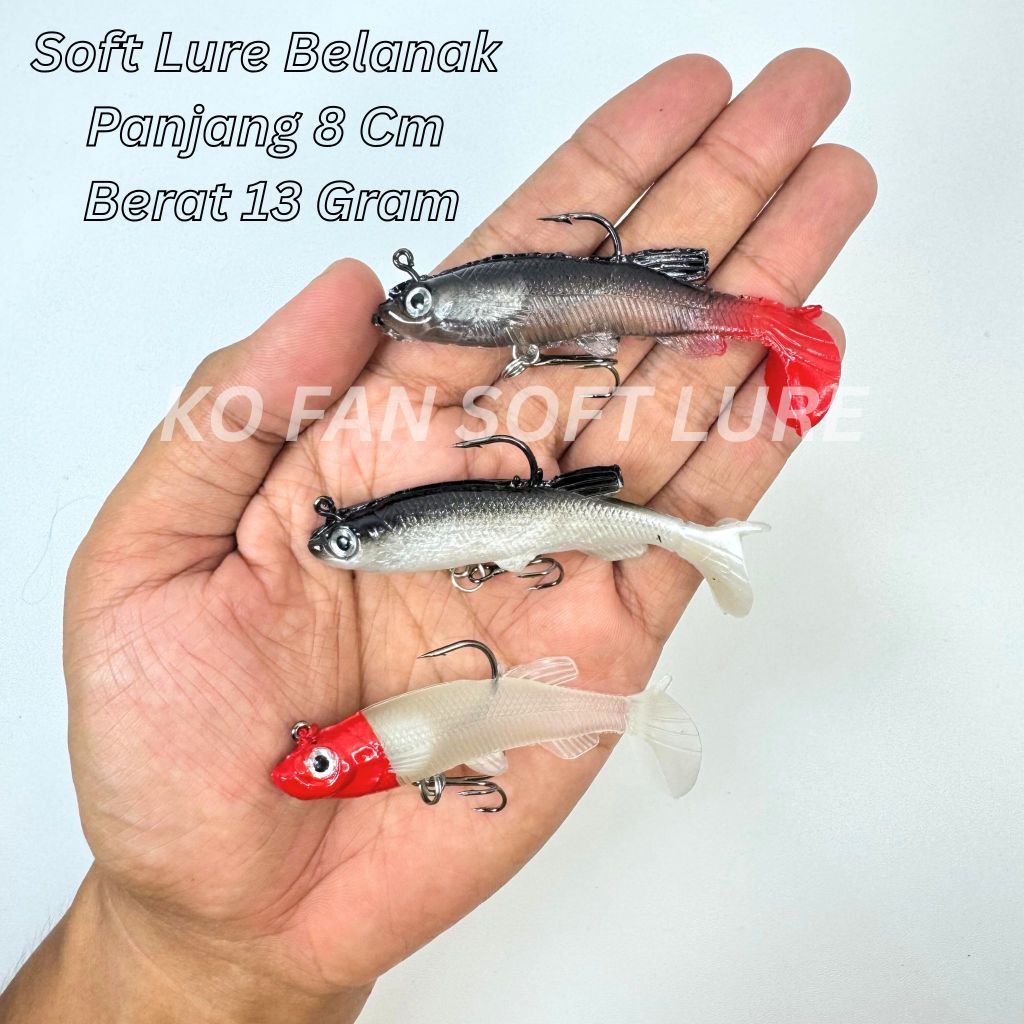 Umpan Soft Lure Belanak 8 Cm / 13 gram Umpan Casting Bentuk Ikan Belanak