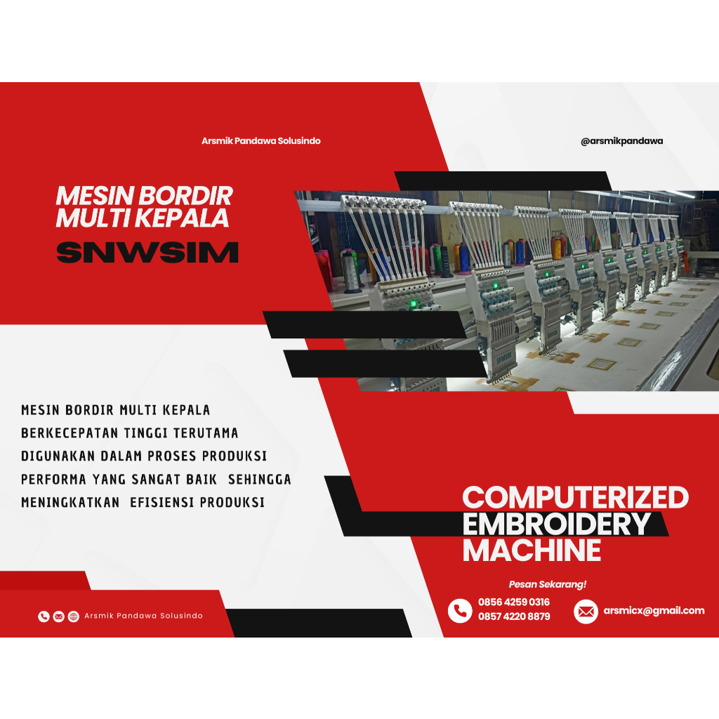 Mesin Bordir Komputer 12 Kepala (Baru)