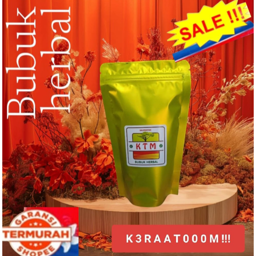 

300g kemasan gold premium tepung herbal jamu kalimantan nano ultra herbal ktm