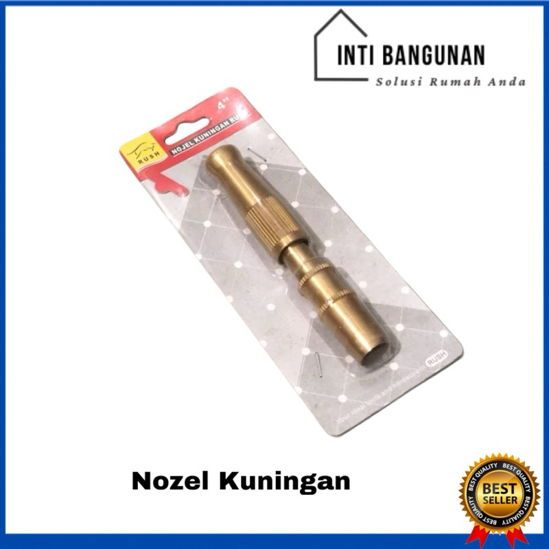 Keran Air Nozel / Nojel Rush 4" Kuningan Semprotan Cuci Motor / Mobil