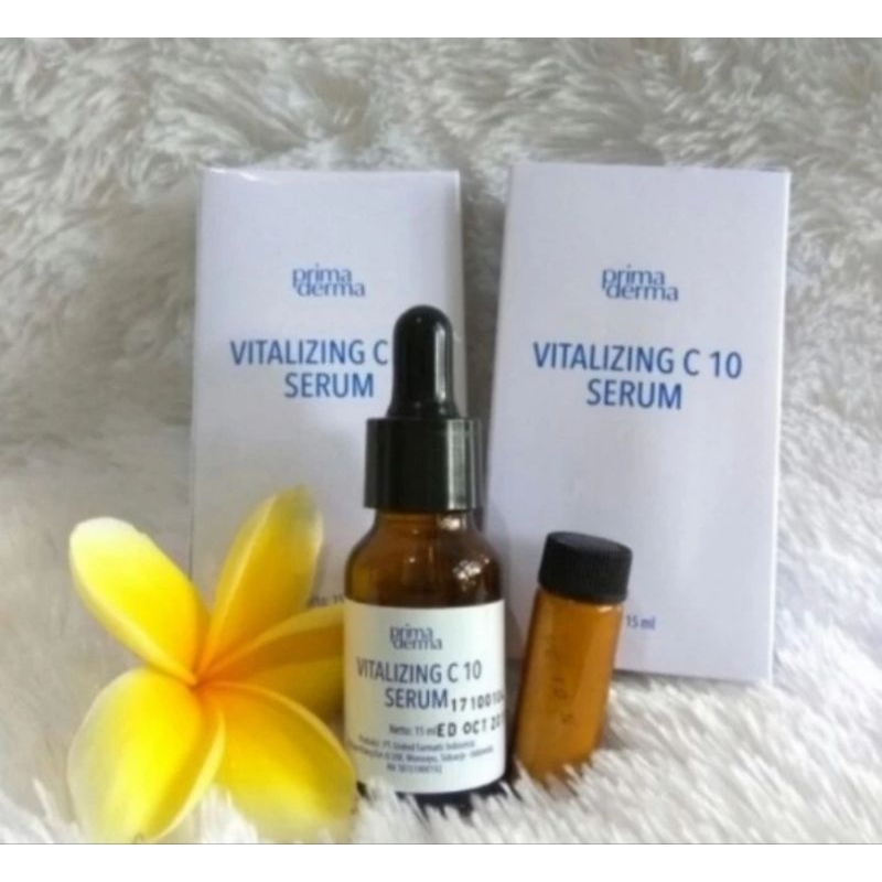 Primaderma Vitalizing C10 Serum - pemutih pencerah pelembab / flek / noda hitam - anti aging - Vitam