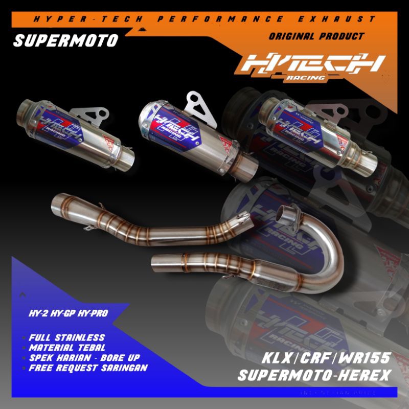 Knalpot Klx Crf WR155 Supermoto Herex Hytech Racing