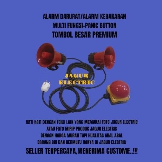 Alarm Darurat/Alarm Kebakaran Model 2Toa + Tombol Besar Premium