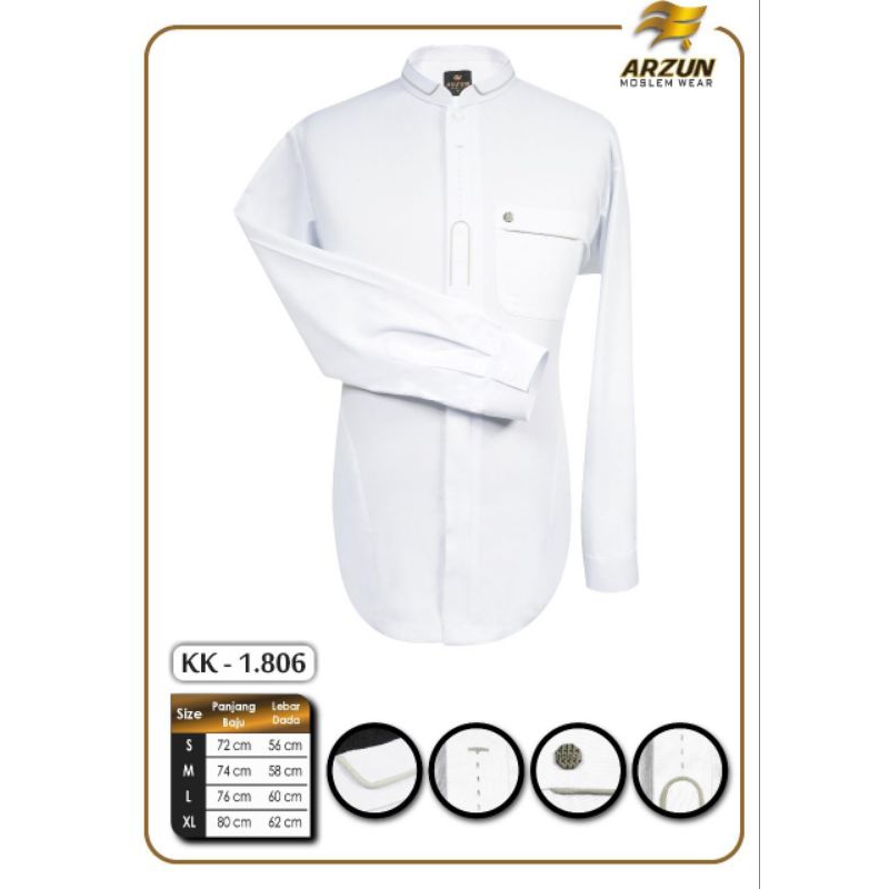 New Collection 06 Koko Arzun Lengan Panjang/ Kemko Toyobo Premium/ Kemeja Koko Arzun