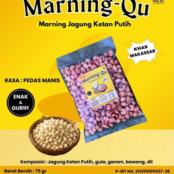 

Marning Jagung Ketan/Pulut Istimewa Enak dan Renyah Cemilan Nagih - Snack Pedas - Food, Manis, Makanan, Keripik, Jajanan, Asin, Makanan Kering
