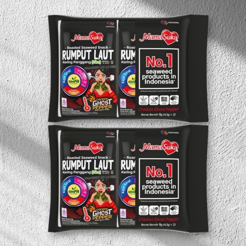 

MamaSuka Rumput Laut Ayam Ghost Pepper 2 x 4.5 g