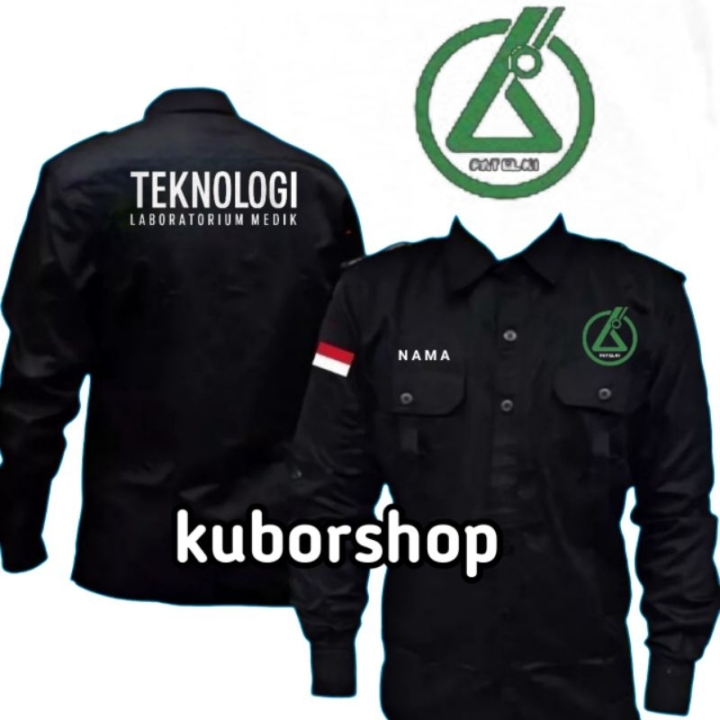 kemeja teknologi laboratorium medik patelki baju kerja patelki seragam patelki full bordir