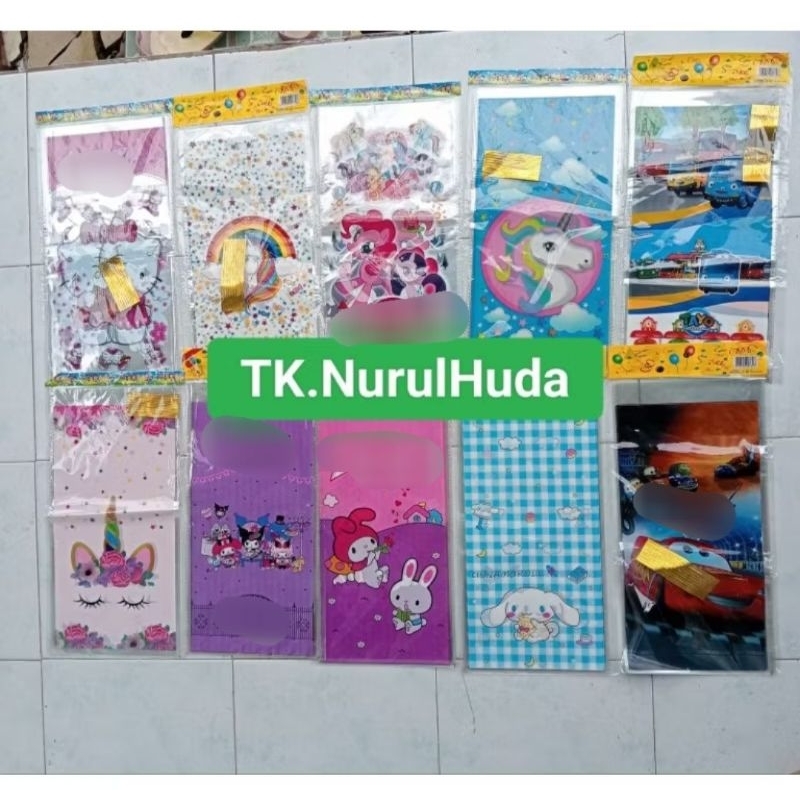 (M 20x 40cm) plastik Snack ulang tahun karakter cantik ukuran Sedang