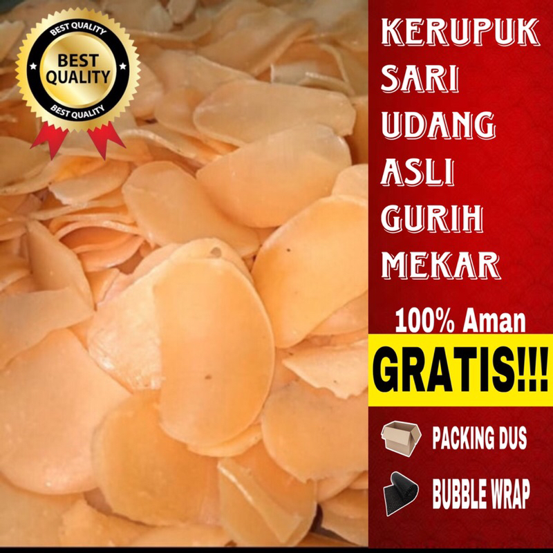 

kerupuk sari udang mini mentah krecek netto 250gr