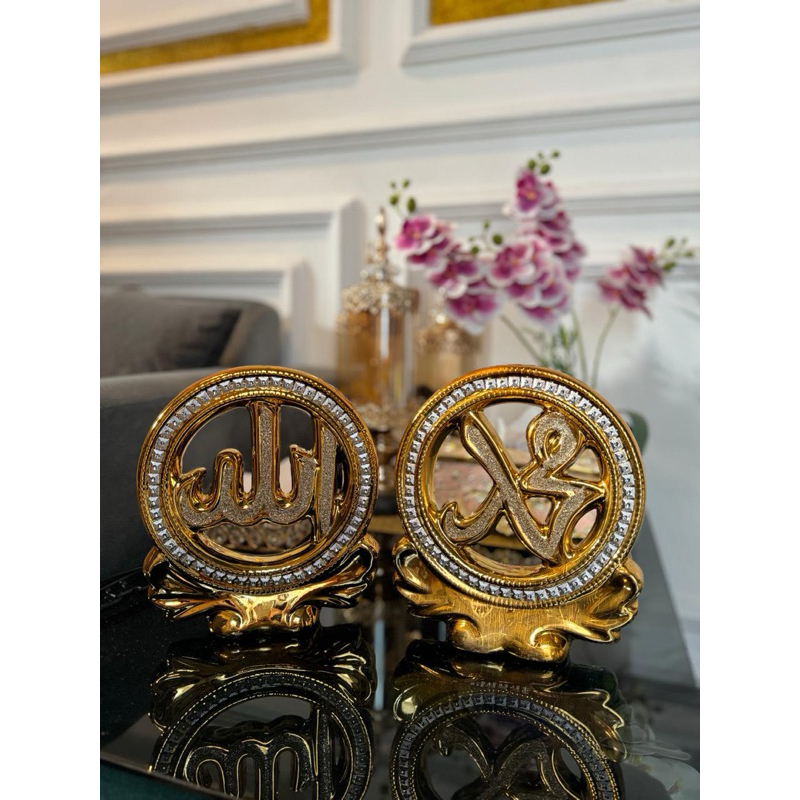 lafadz Allah Muhammad keramik bulat pengiriman aman