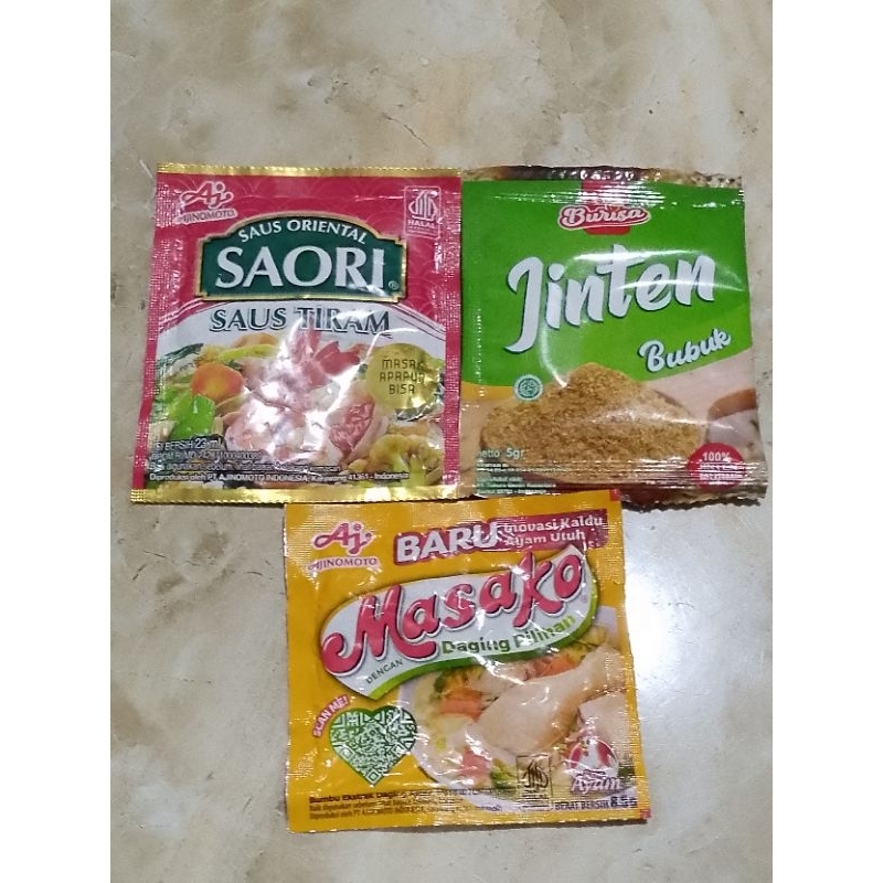 

Masako + Saori Saus Tiram + Jinten bubuk 5 gram Paket 2Ab (TRB85)