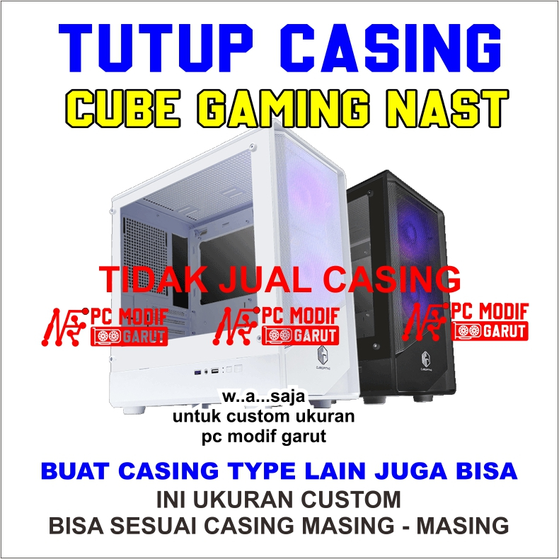 SIDE PANEL TUTUP CASING PC CUBE GAMING NAST HANYA TUTUP NYA SAJA