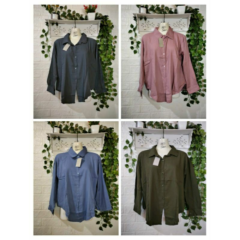 Blouse Rayon Premium / Blouse Wanita Rayon / Blouse Rayon Polos / Outer Rayon / Atasan Rayon /Kemeja