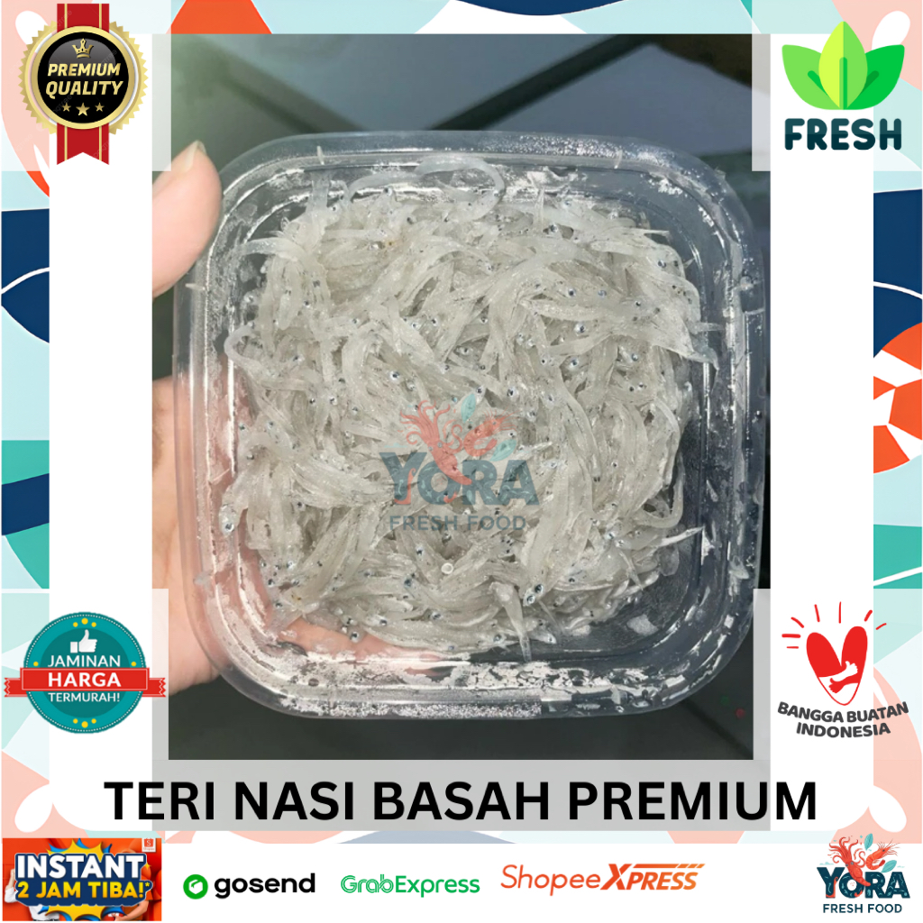 

Teri Nasi Tawar Basah PREMIUM 250gr | MPASI | Fresh Frozen