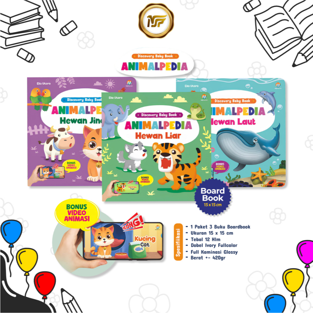 Buku Discovery Baby Book Animalpedia super lengkap edukasi bayi 0 12 bulan boardbook anak 1 2 tahun