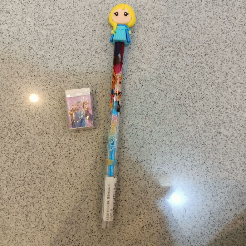 

1 set penghapus pensil isi ulang karakter frozen penghapus motif frozen