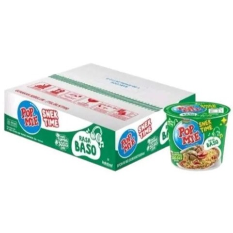 

POP MIE MINI SNEK TIME RASA BASO 39gram - 1 DUS - isi 12 cup mini
