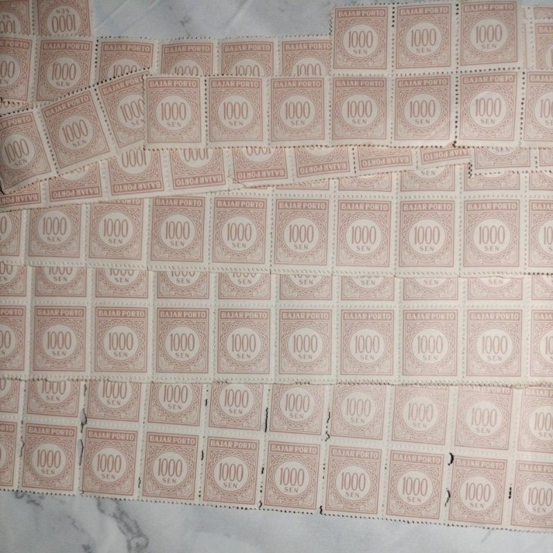 

Perangko Bajar Porto 1000sen 100 Lembar