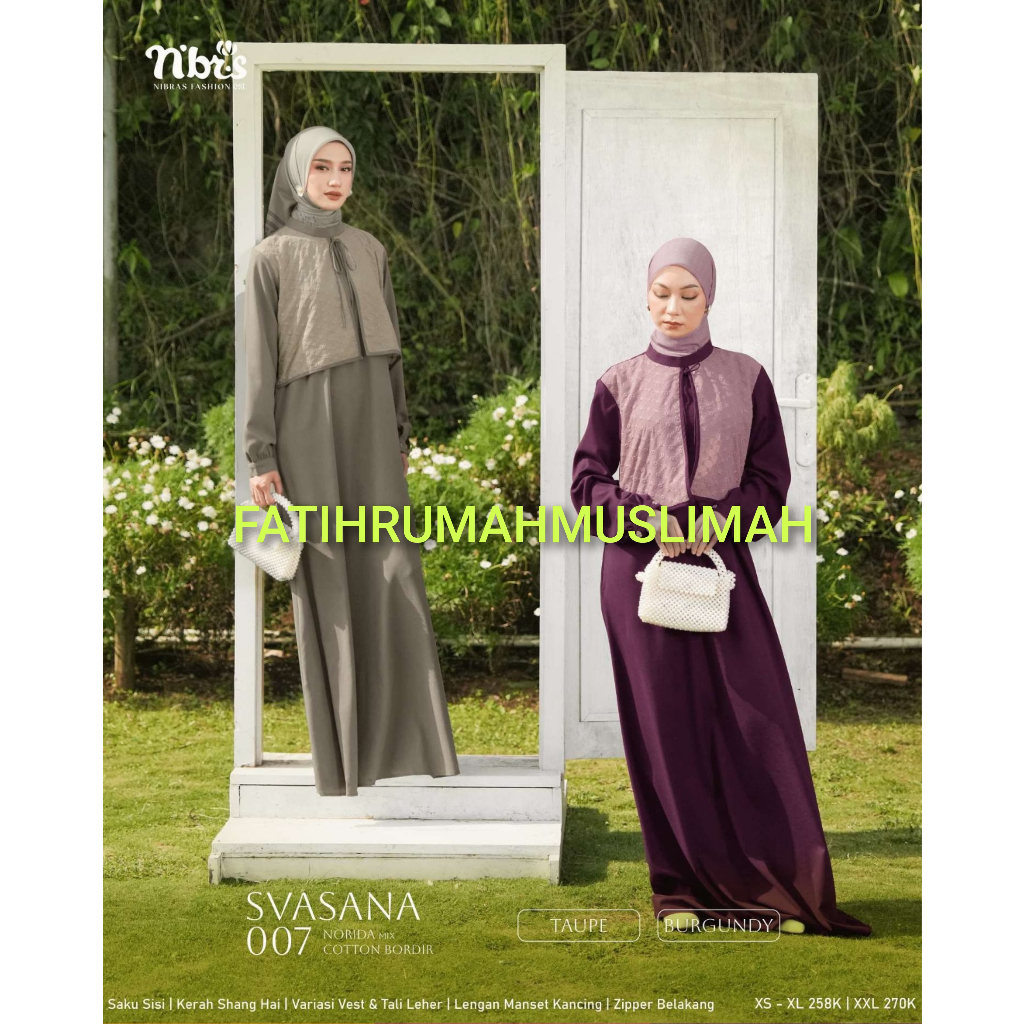 NEW / TERBARU / NIBRAS / GAMIS DEWASA / GAMIS NIBRAS / GAMIS / SVASANA 007 / SVASANA 007 / NIBRAS GA