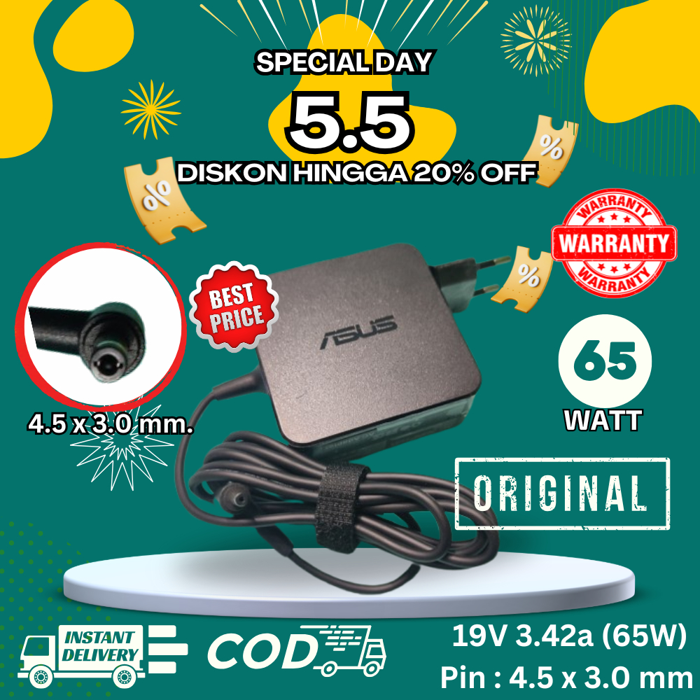 Adaptor Adapter Charger ASUS VIVOBOOK GO 14/15 65W