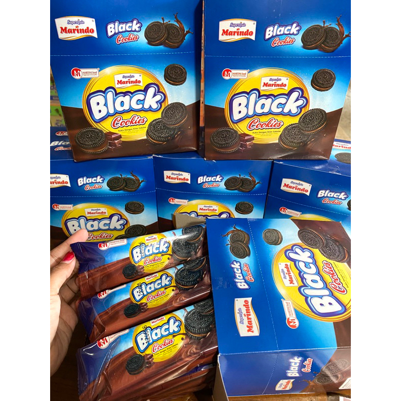 

Black cookies marindo 1 box isi 12 pack