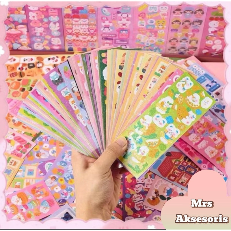 

Sticker Shiny Motif Random 1 Lembar (1 pcs )/ Tempelan Kertas Catatan Memo Mini Sticky Note Animal Lucu Serbaguna