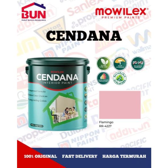 Mowilex Cendana Interior Paint Cat Tembok 5 Kg - FLAMINGO (TINTING)