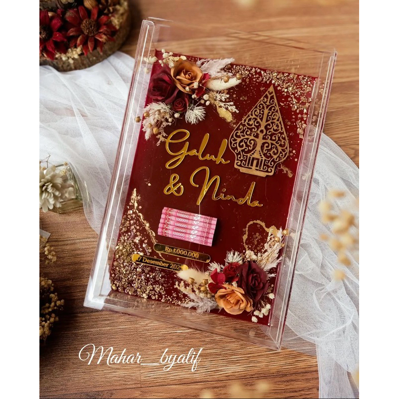 mahar pernikahan/mahar resin/mahar akrilik