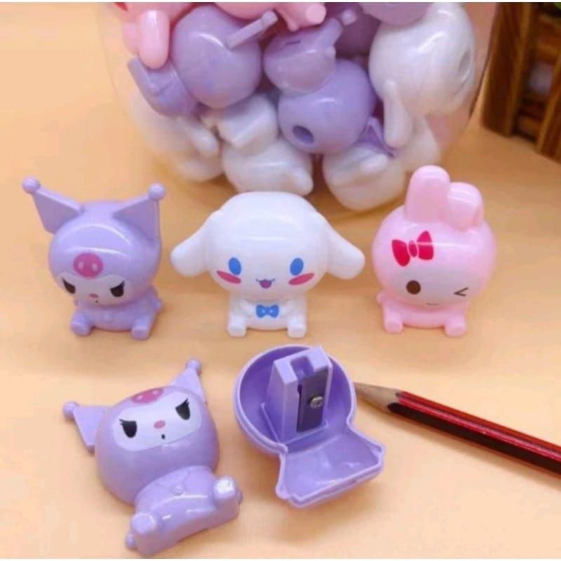 

Serutan Pensil sanrio rautan pensil Cinnamoroll kuromy perpcs Stationery