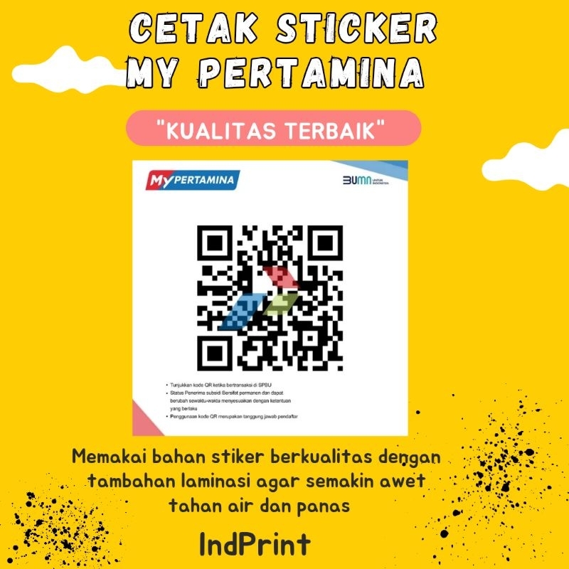 

Cetak Stiker, Sticker Barcode My Pertamina, Kualitas Premium