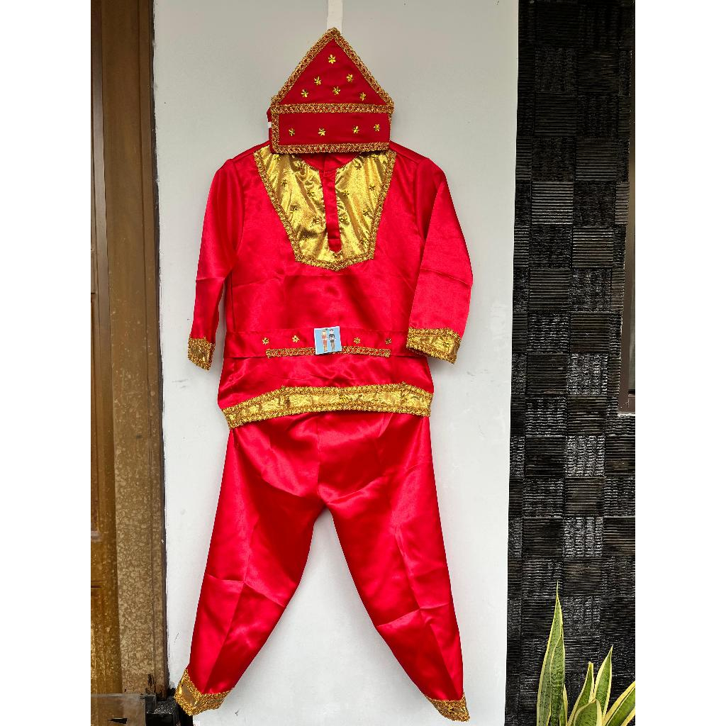 Pakaian Adat Padang anak laki TK - SD / baju Adat padang anak laki setelan satu set / busana adat pa