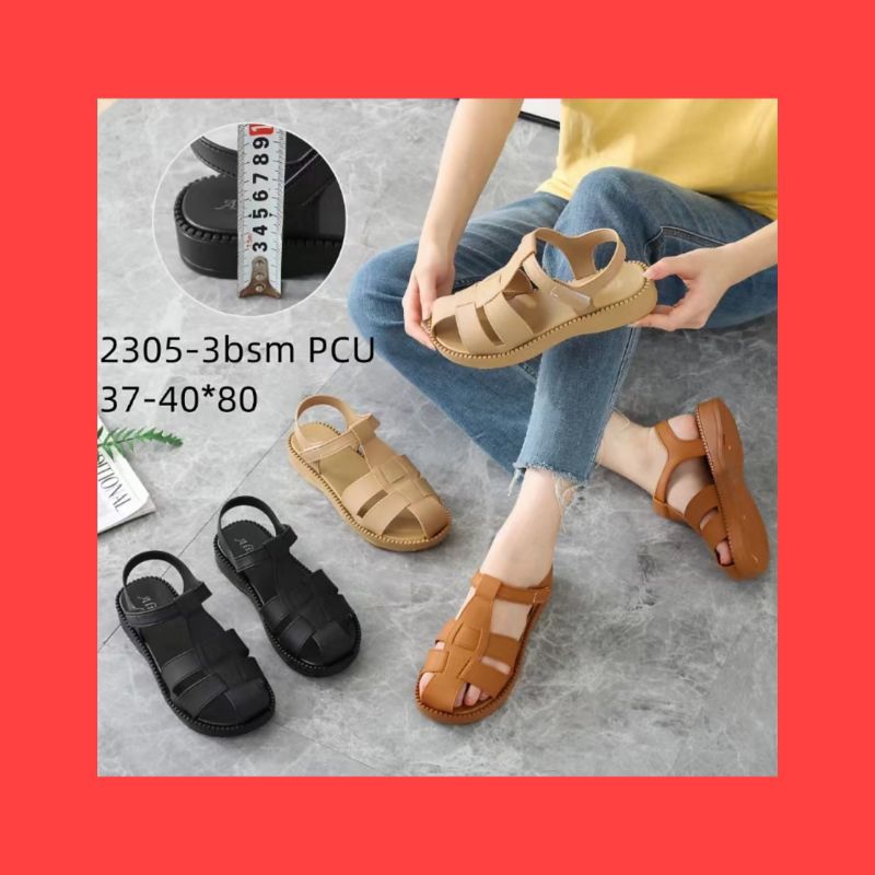 Sandal Wanita Terbaru/Sepatu Sandal Jelly Alina 2305-2/Slip on Karet Kekinian