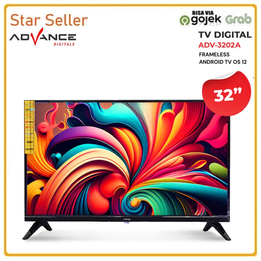 Advance Android Smart TV Panel LG 32" inch ADV 3203A Televisi Digital