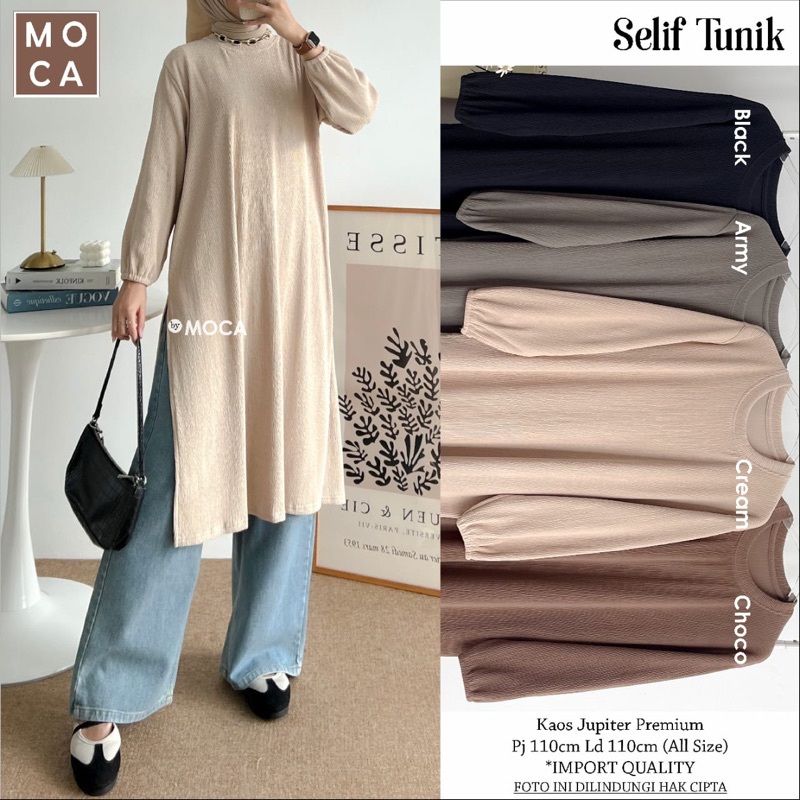 Alfihijabstore Tefo Selif Fuit Blouse Kmit by MOCA || 8.5 Atasan Wanita Kaos Kerah Busui whudhu frie