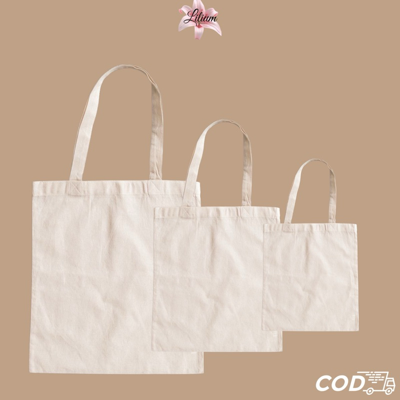 Totebag Blacu Polos |Totebag Berbagai Ukuran| Tas Blacu Tote Bag Belanja Shopping Totebag Polos Hamp