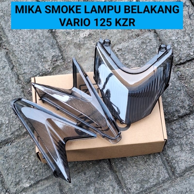 Mika Smoke Vario Tutup Lampu Belakang Vario 125 Old KZR 2012 2013 2014 Smoke Hitam Transparan