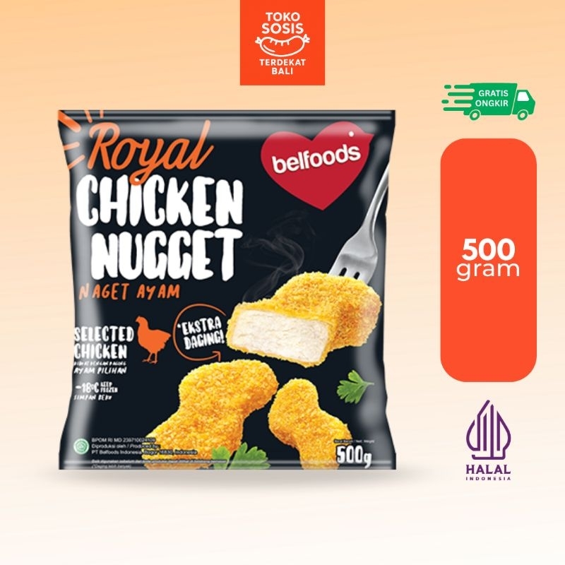 

Belfoods Royal Chicken Nugget Ekstra Daging Ayam Naget 500 gram