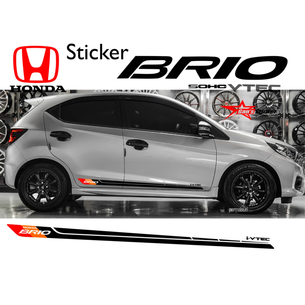 Honda Brio Cutting Sticker Variasi Sticker Cutting Premium Pintu Mobil All New Honda Brio