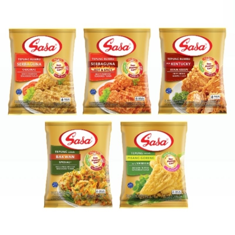 

SASA TEPUNG BUMBU INSTAN BAKWAN SPESIAL 225gr KENTUCKY AYAM KRISPI 200gr PISANG GORENG 210gr SERBAGUNA 210gr SERBAGUNA HOT & SPICY 210gr