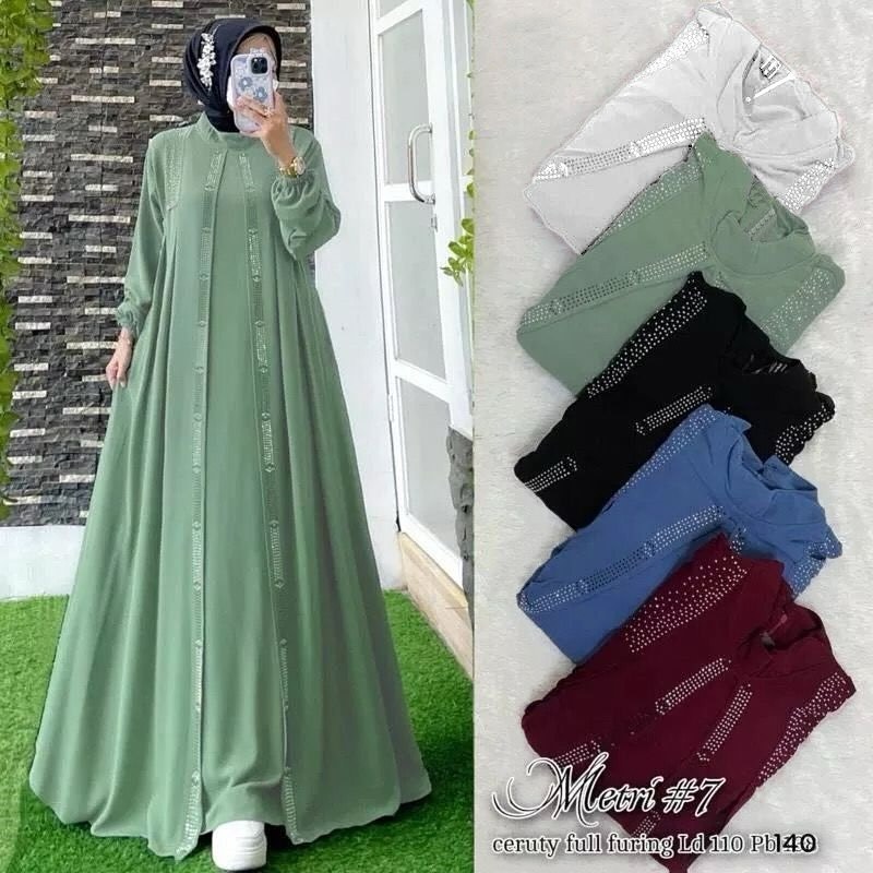 Baju Muslim Lebaran Ghamis Remaja Cewek Dewasa Gsmia Ibuibu Jubah Lebaran2026 Mewah Busui Gamis Wani