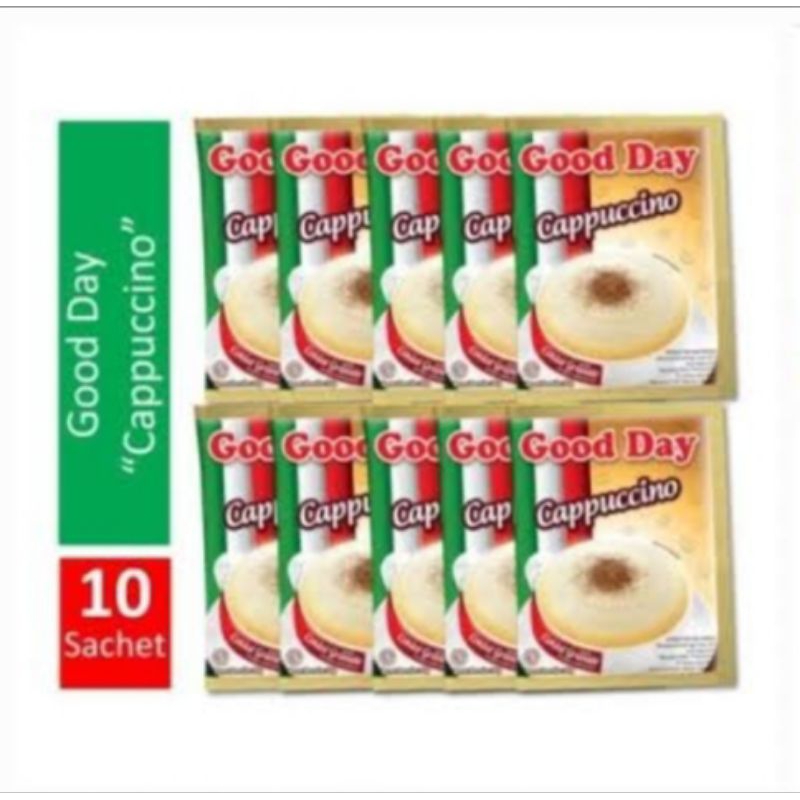 

kopi gooday chafucino dengan tambahan serbuk 1 renceng isi10pcs