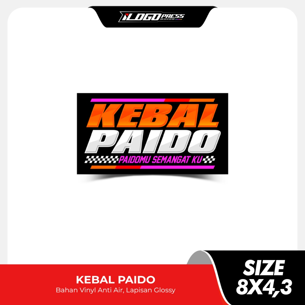 

KEBAL PAIDO - Stiker Dekengan Pusat Bahan Vinyl Premium Anti Air Glossy