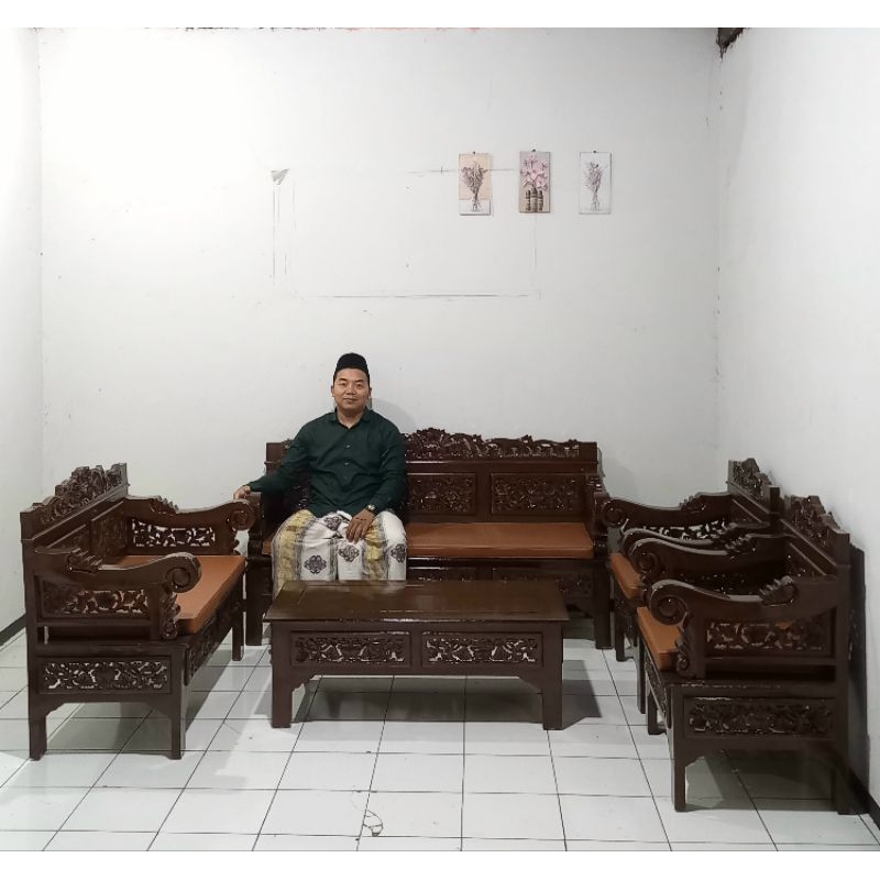 Kursi tamu bagong kursi tamu madura kayu jati gratis ongkir