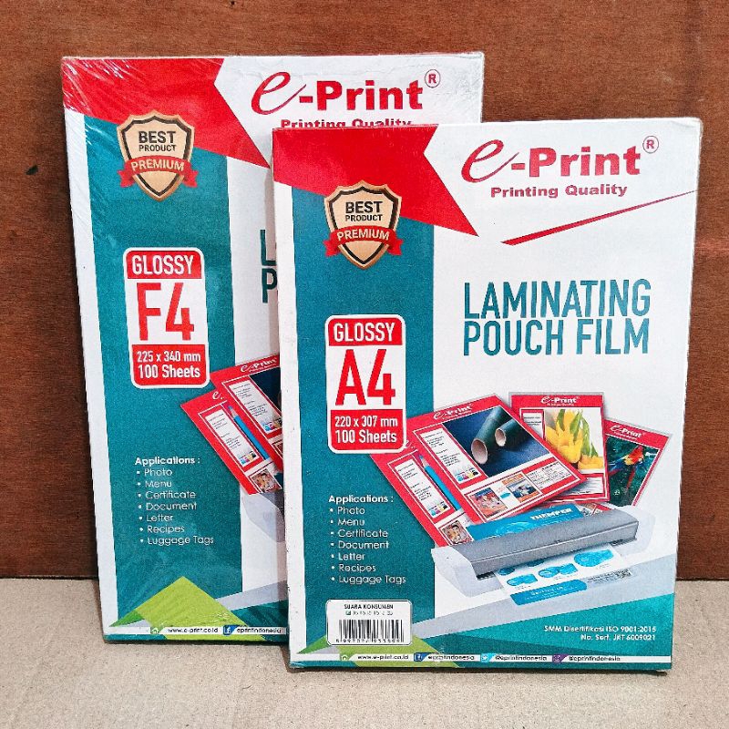 

H7Y 50 Pcs Plastik Laminating F4 /A4 Eprint