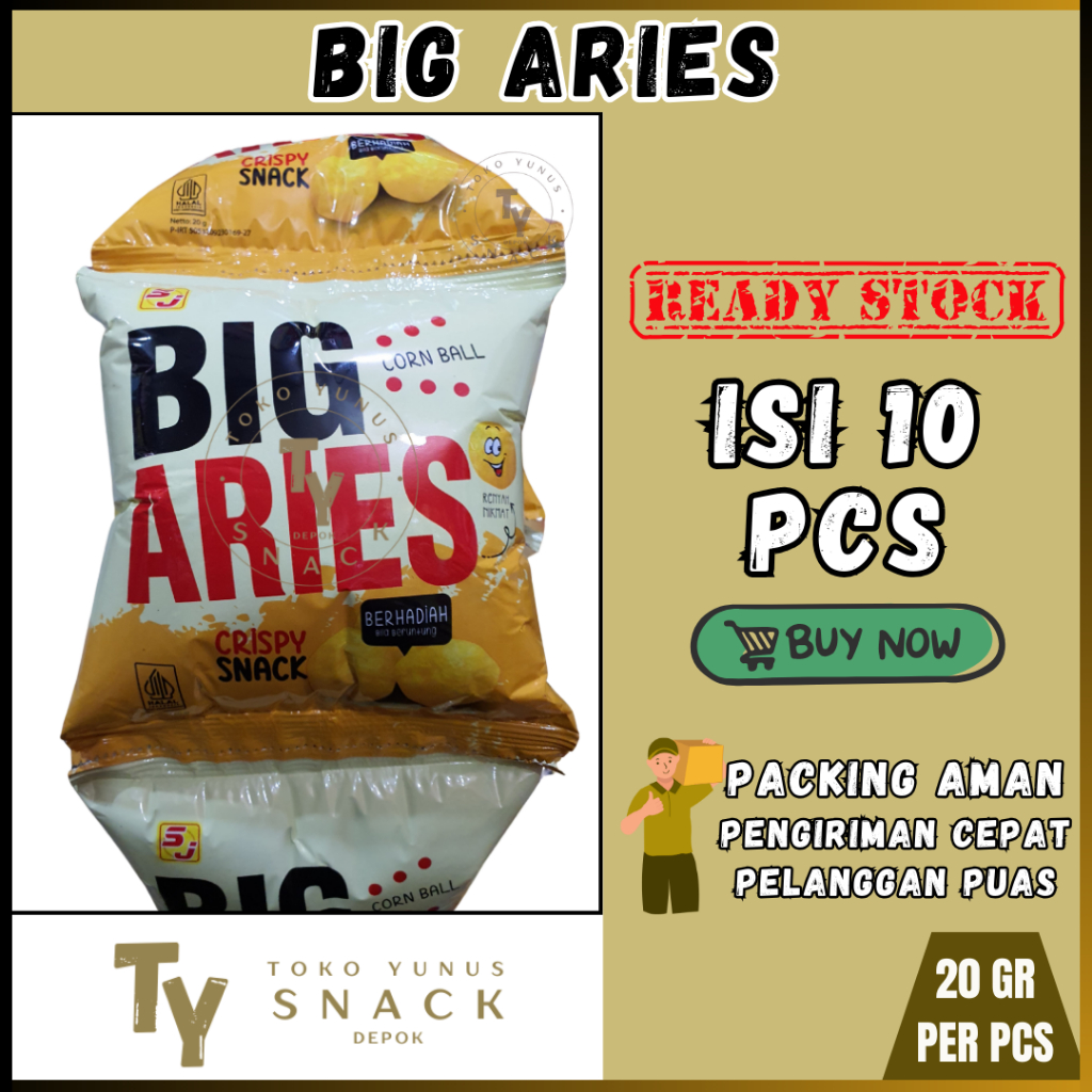 

BIG ARIES CRISPY SNACK ISI 10PCS @20GR