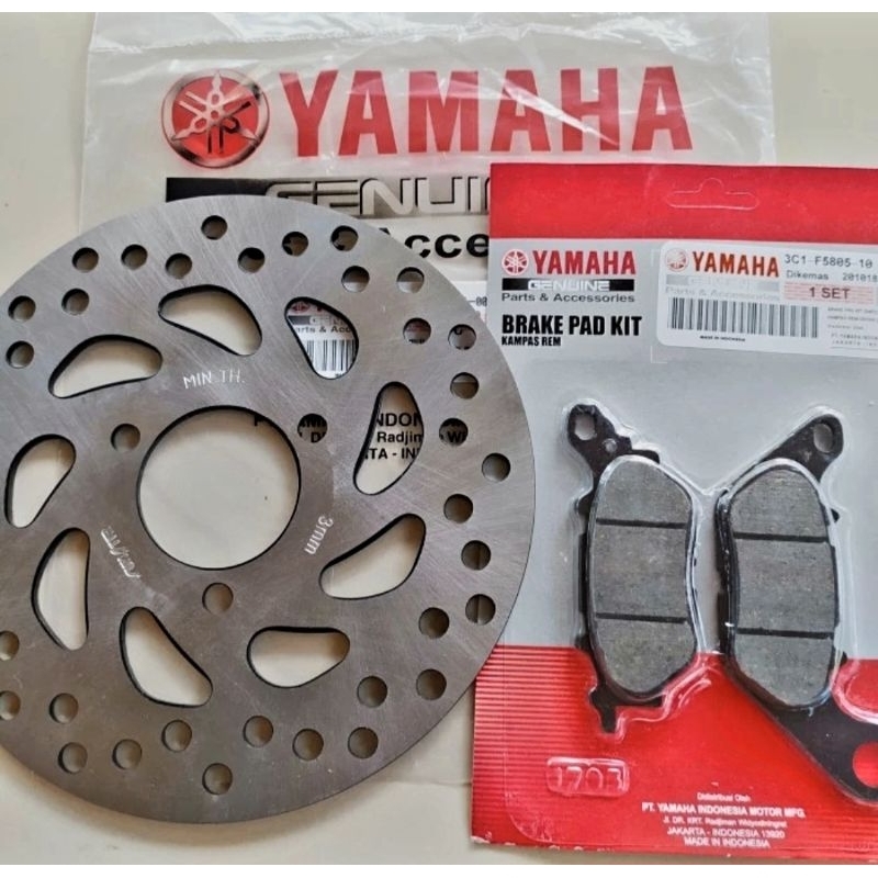 PIRINGAN CAKRAM DEPAN+KAMPAS REM MIO J/SOUL GT 115/FINO 115/X-RIDE 115 KUALITAS ORIGINAL