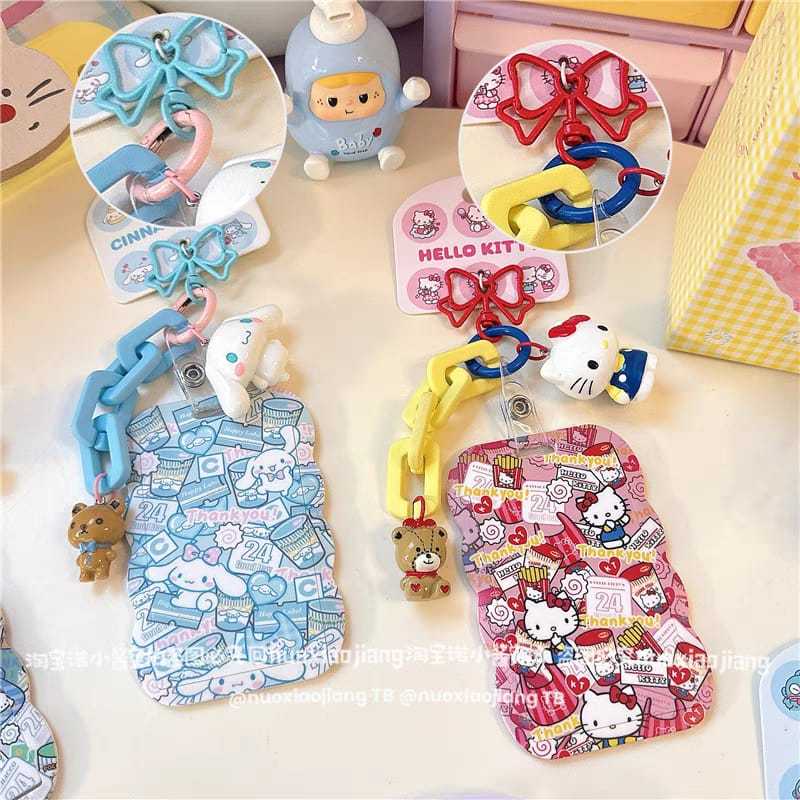

Sanri0 Tag ID Name Kuromi Melody Hanggyodon Kartun Card Holder Access Card ID E-Money E-Toll Buss Subway MRT Trans -J Badge Card Holder Name Tag
