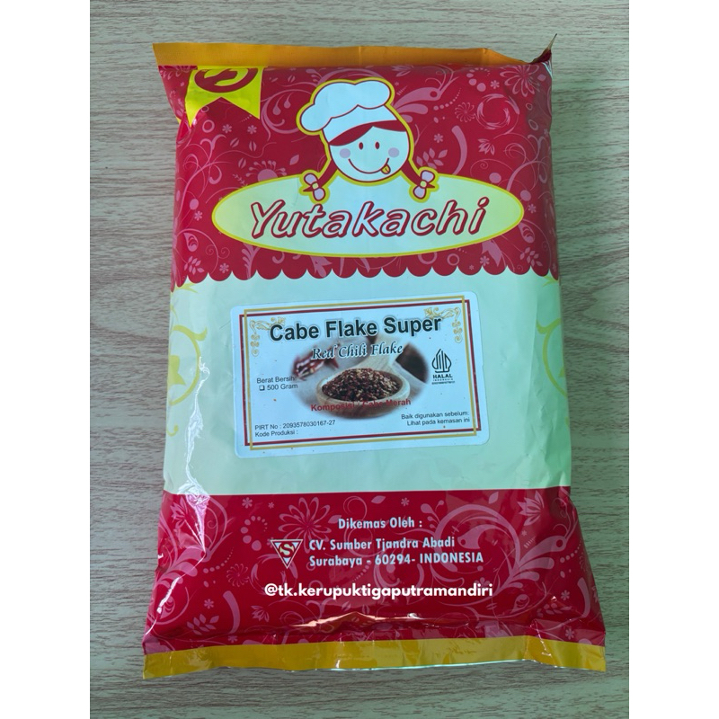 

Bubuk cabai yutakachi chilli oil berat 500gr