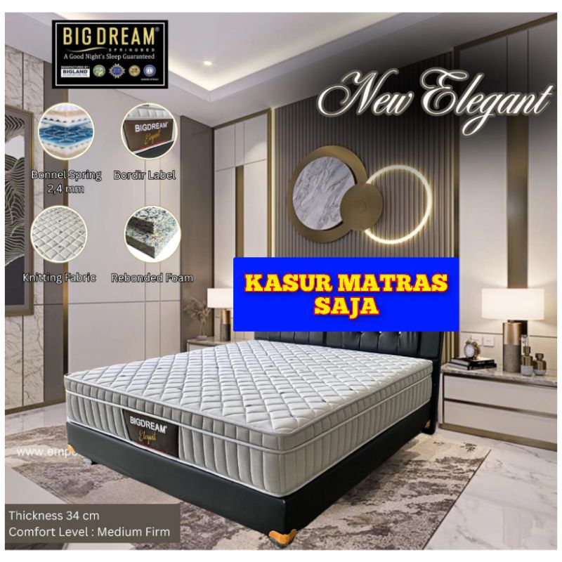 KASUR SPRINGBED MATRAS SAJA BIGDREAM UK.180x200x34cm/UK.150x190x34cm (KHUSUS BATAM)