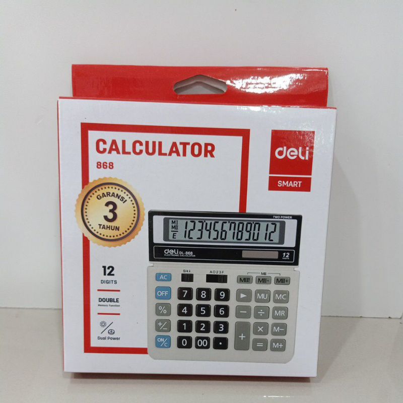 

Deli Kalkulator Smart 12 Digits 868
